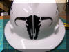 Custom Bull Skull Hardhat Decal