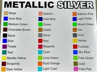 Metallic Silver Decal Sticker Lamination