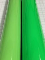 Fluorescent Green vs. Lime Green vinyl comparison