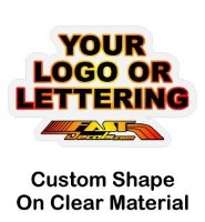 Custom shaped clear background decal quote