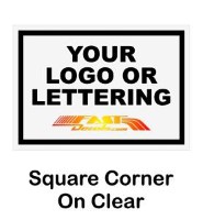 Square clear background decal quote