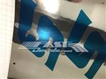 Custom Printed Chrome Blue Decal Sticker