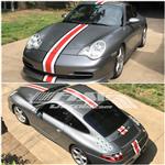 Custom Ohio State Porche 911 Racing Stripe Decals Stickers