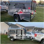 Reflective Black Trailer Decals Stickers