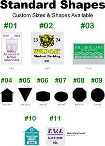 Custom Parking Permit Decals and Stickers for windows