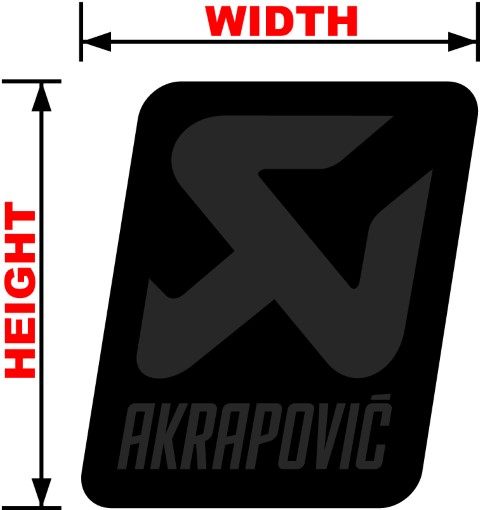 Akrapovic Exhaust Decal Sizing