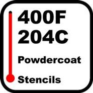 400F high temp powdercoat decal sticker