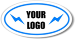 Oval spot color custom decal quote