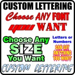 Custom Lettering Decals and Stickers