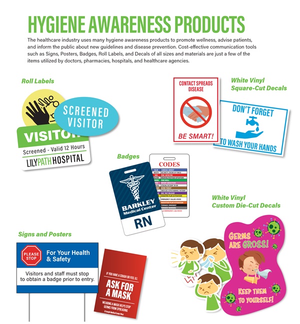 Hygiene and Social Disancing Decals and Signs