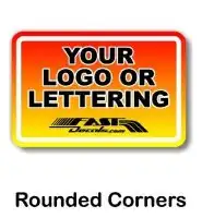 Rounded corner custom stickers