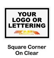 Square clear background stickers