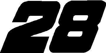 28 - RACE NUMBER DECAL / STICKER SOLID