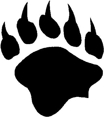 BEAR CLAW PRINT DECAL / STICKER EN