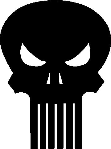 Comic Decals and Cartoon Decals :: Small Punisher Decal / Sticker