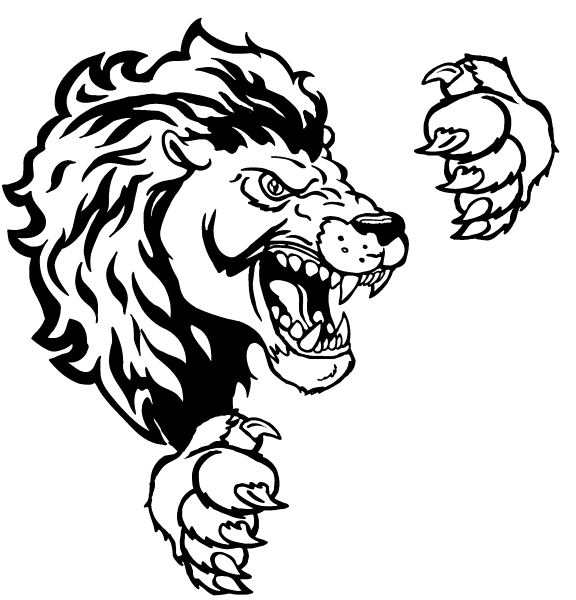 Lions Head Mascot Decal / Sticker