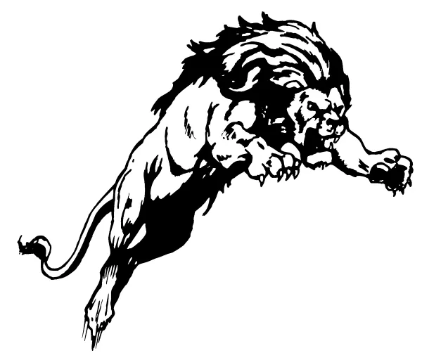 Lions Mascot Decal / Sticker 01