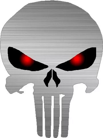 The Punisher Skull logo Vinyl Decal 7 tall x 5 wide Marvel