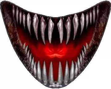 scary mouth with teeth