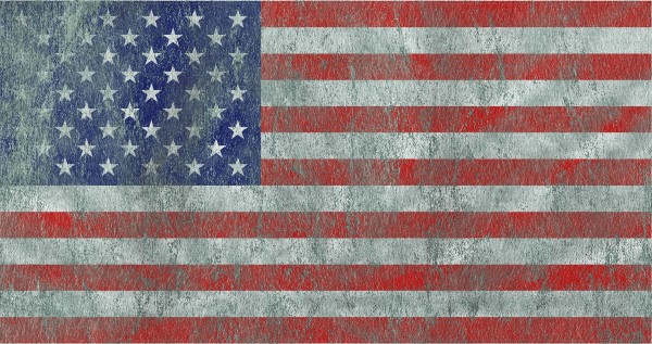 WEATHERED AMERICAN FLAG DECAL / STICKER 2