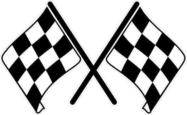 CHECKERED FLAG DECAL / STICKER 92