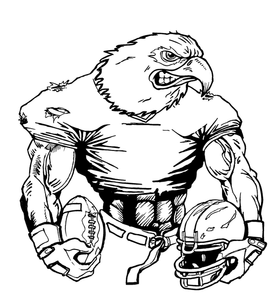 FOOTBALL EAGLES MASCOT DECAL / STICKER 10