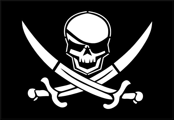 JOLLY ROGER FLAG DECAL / STICKER 01