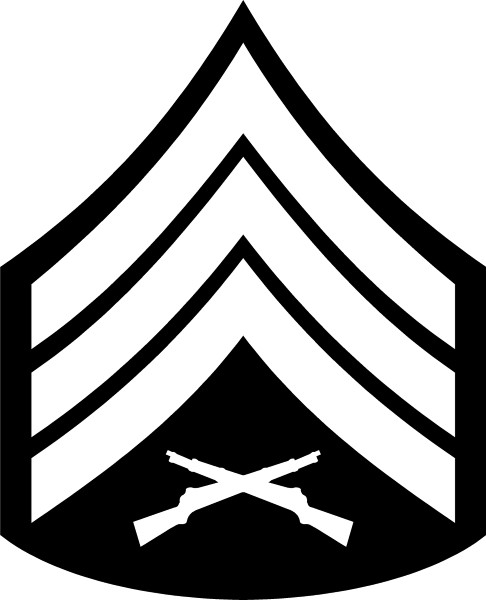 USMC SERGEANT CHEVRON DECAL / STICKER 03