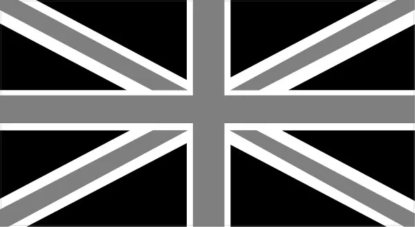 GREAT BRITAIN UNION JACK FLAG BLACK and WHITE DECAL / STICKER 04