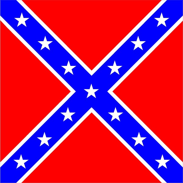 SQUARE REBEL / CONFEDERATE FLAG DECAL / STICKER 28