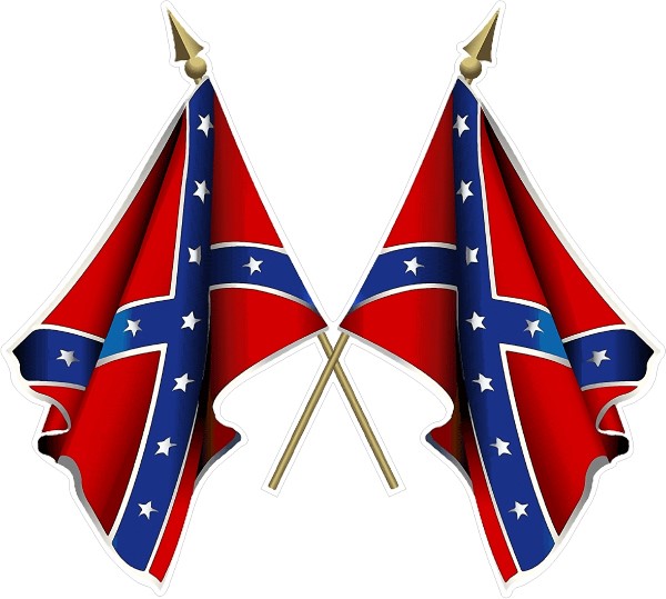 CROSSED CONFEDERATE FLAGS DECAL STICKER X3   Confederatex3 FlagFULLCOLOR 