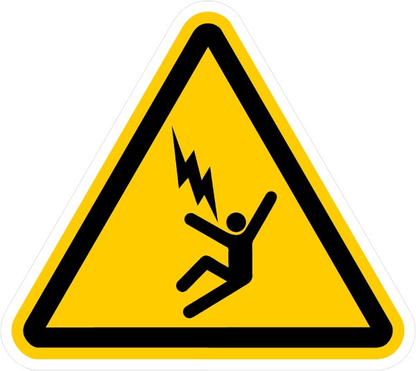 ELECTROCUTION HAZARD SIGN DECAL / STICKER 01