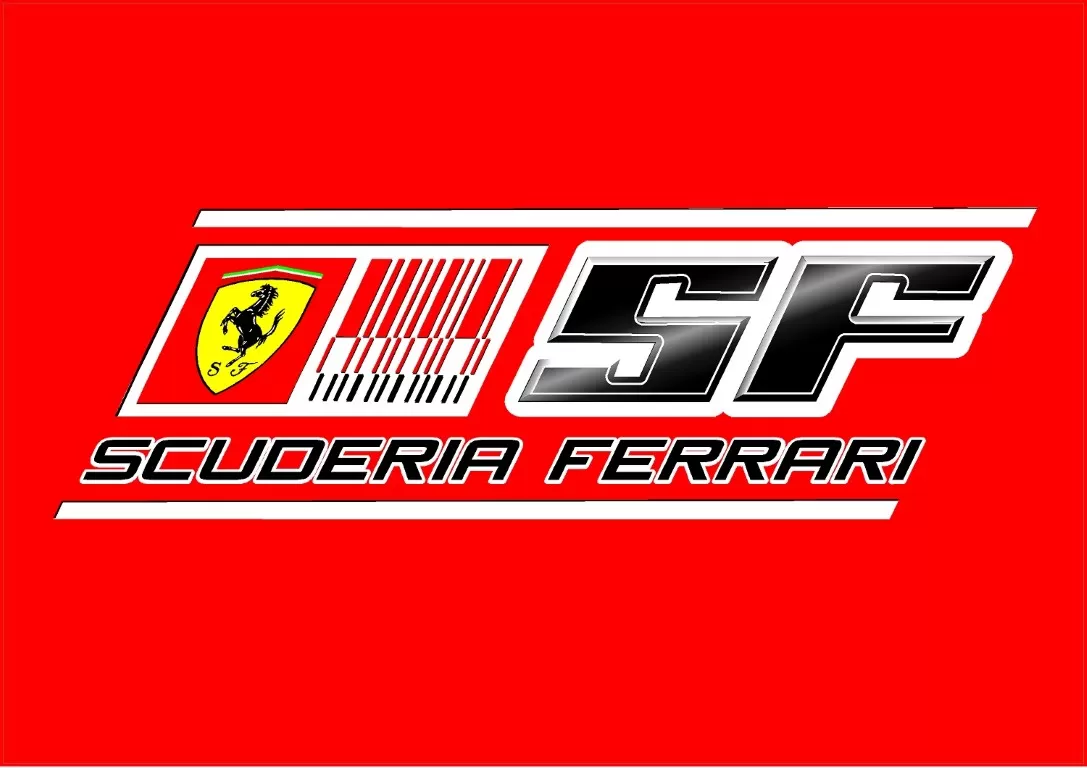 Ferrari Aufkleber - Ferrari Flagge