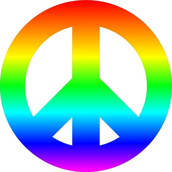 RAINBOW PEACE DECAL / STICKER 01