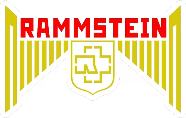 Rammstein Car Sticker D.R. Gold Official Band Merchandise (Outer