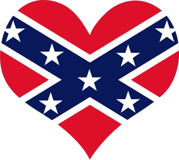Download CONFEDERATE FLAG HEART DECAL / STICKER 04