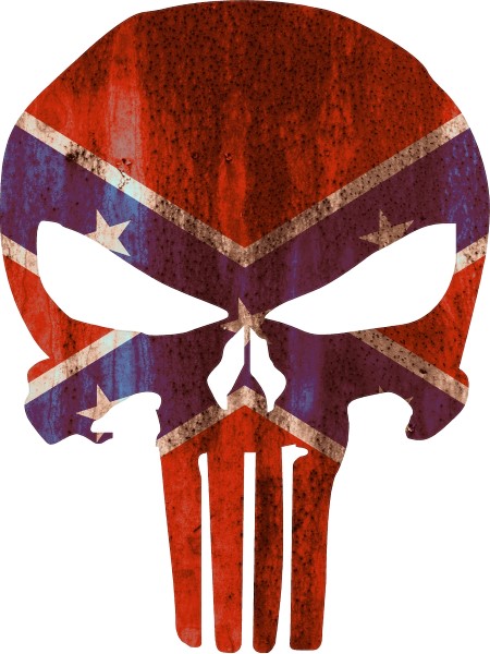 Rebel Flag Punisher Skull Sticker - Best Picture Of Flag Imagesco.Org