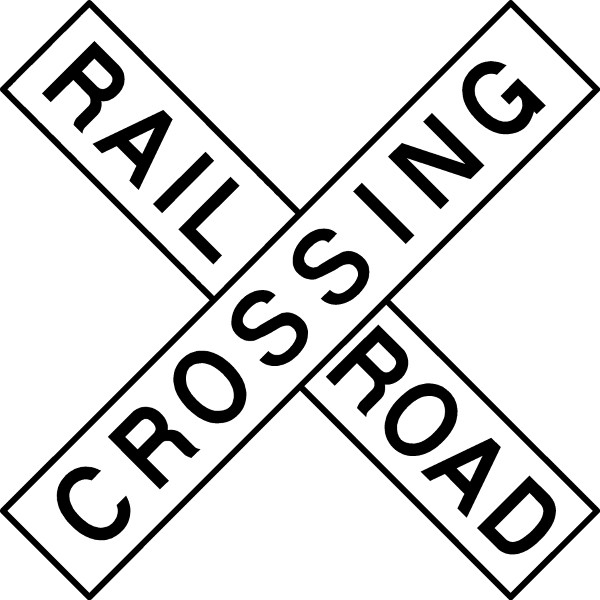 RAILROAD CROSSING DECAL / STICKER 04