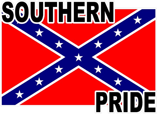 REBEL FLAG SOUTHERN PRIDE DECAL / STICKER 42