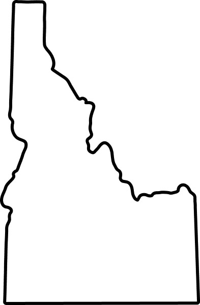 IDAHO OUTLINE DECAL STICKER 02   Idaho02 States 