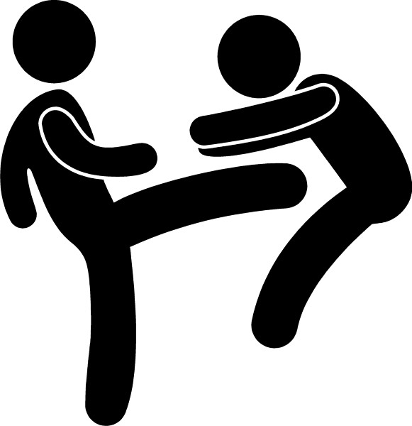 KARATE KICK DECAL / STICKER 01