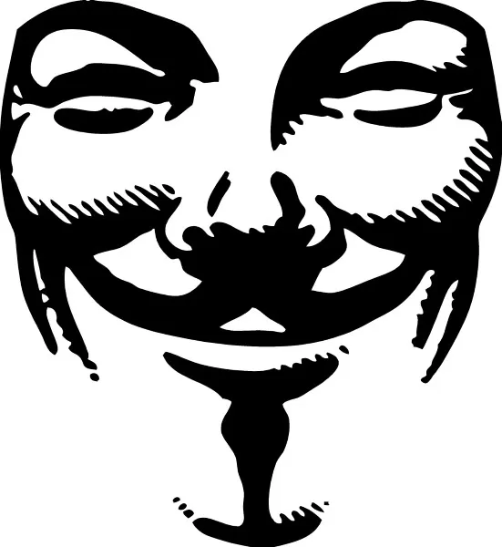 Sticker V for Vendetta - Anonymous Mask