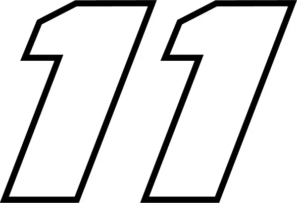 11 RACE NUMBER DECAL / STICKER c1