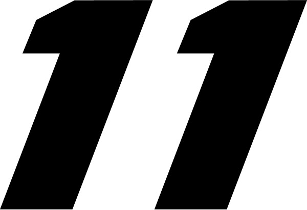 11 RACE NUMBER DECAL / STICKER c