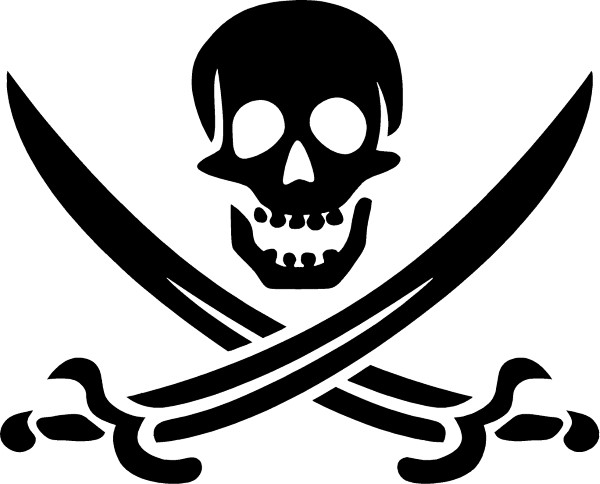 JOLLY ROGER FLAG DECAL / STICKER 23