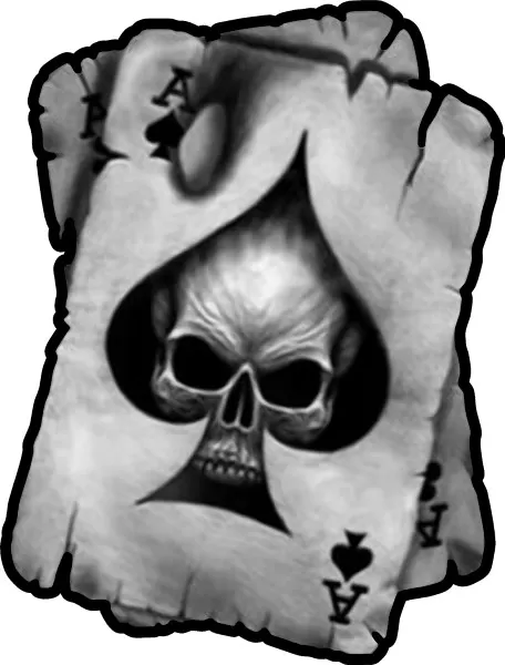 ace of spades playing card skull