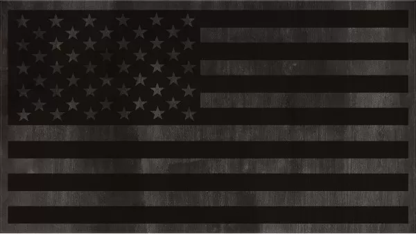 Grunge Black and Gray American Flag Sticker