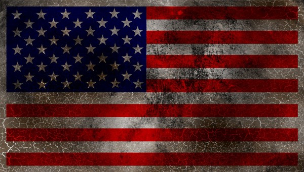 DISTRESSED AMERICAN FLAG DECAL / STICKER 73