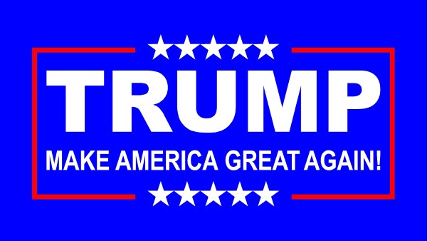 TRUMP FLAG DECAL / STICKER 01