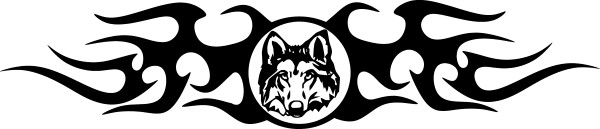 WOLF TRIBAL DECAL STICKER 100   Tribal100 